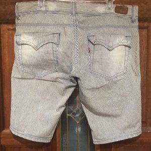 Levi’s Vintage stripped denim shorts